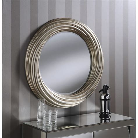 Bringing you the best news, entertainment and real life. Adele Large Round Modern Champagne Silver Whirling FrameWall Mirror - 33" Diameter - Round Mirrors