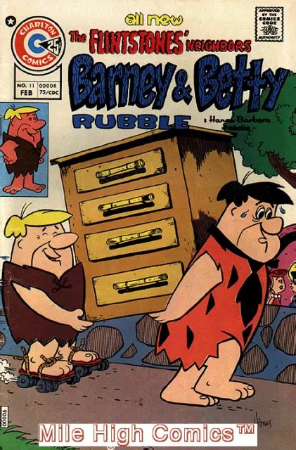 Barney And Betty Rubble 5 Charlton 1973 écriture Sur Couverture