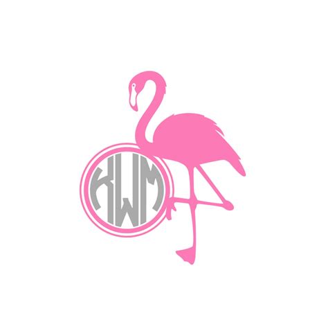 Flamingo Decal Flamingo Monogram Flamingo By Winansdesigns
