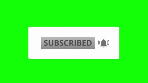 Youtube Animated Green Screen Subscribe Button With Bell