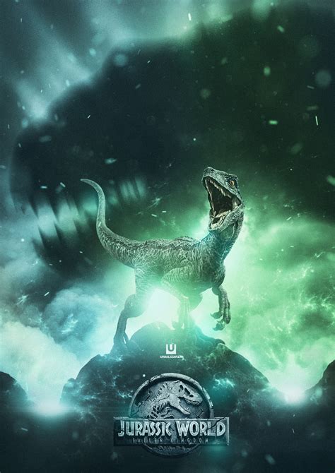 Jurassic World Blue Poster Created By Unai Lizarza Blue Jurassic