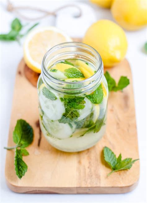 Detox Water Infused With Lemon Mint And Cucumber