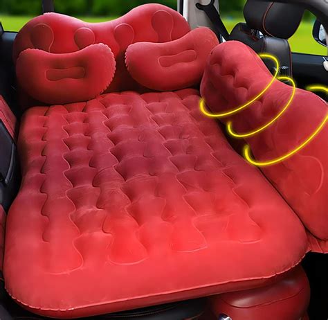 Caloer Thicked Inflatable Car Air Mattress With Pocketheadboardpillows And Air Pump Portable
