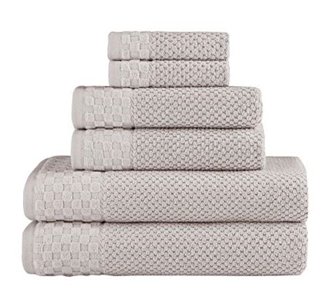 Classic Turkish Towels Luxury 6 Piece Cotton Bath Towel Set Jacquard