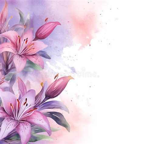 Pink Purple Lilies Stock Illustrations 1009 Pink Purple Lilies Stock