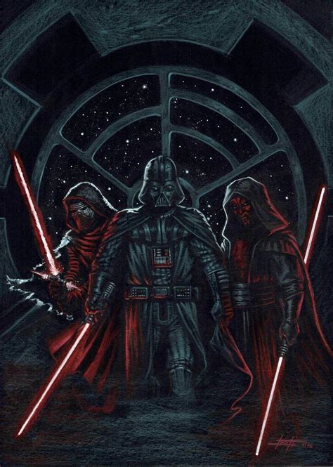 Trio Dark Side By Lucastrati On Deviantart Star Wars Poster Star