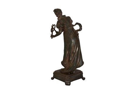 French Antique Woman Spelter Figurine Games Of Graces Statuette
