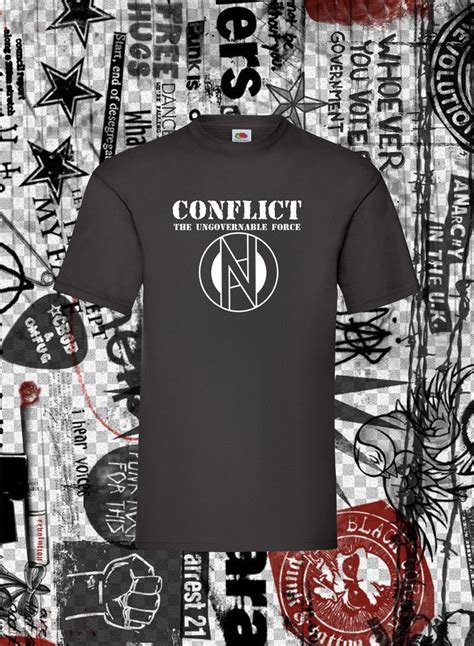 Conflict Punk Rock Design T Shirt Retro Punx Punk Etsy Uk