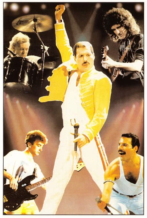 Queen Music Group Freddie Mercury And Band Members Postcard Ebay