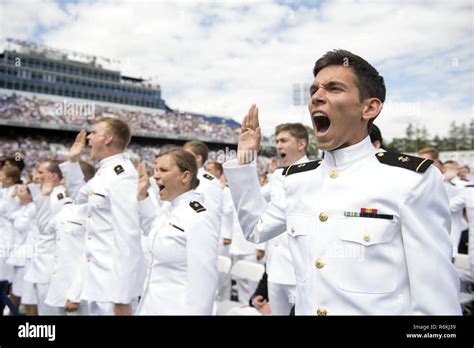 annapolis md may 26 2017 u s naval academy midshipmen take the oath of office to become
