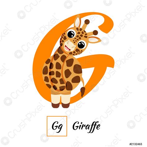 English Animal Alphabet Letter G In Vector Style Stock Vector 2132465