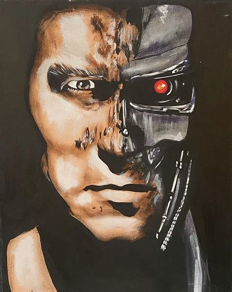 Terminator Painting By Tom Tarpey Fine Art America