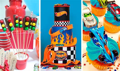 ideias lindas e fáceis de fazer para uma festa com o tema Hot Wheels Happy Birthday Hot Hot