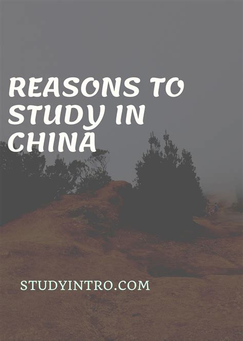 Reasons To Study In China Study Intro