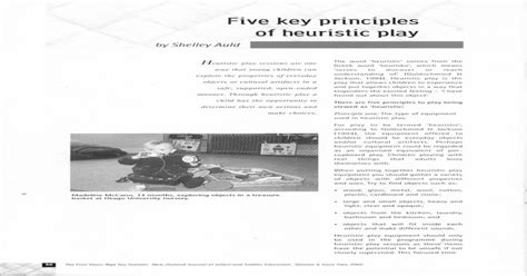 Pdf Key Principles Of Heuristic Play Dufferin Countyfive Key Principles Of Heuristic Play