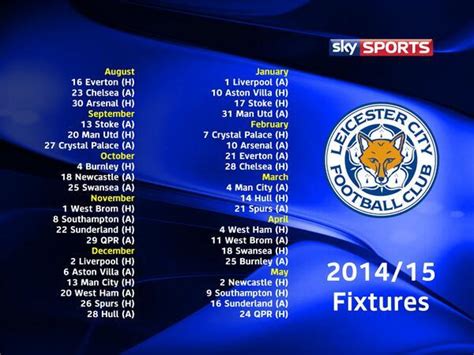 Download leicester city games into your calendar application. Lcfc Fixtures