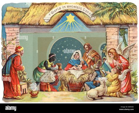 Christmas Nativity Scene The Three Kings Stock Photo Alamy