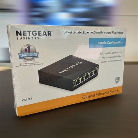 Netgear Gs305e 5 Port Gigabit Ethernet Plus Netzwerk Switch Schwarz