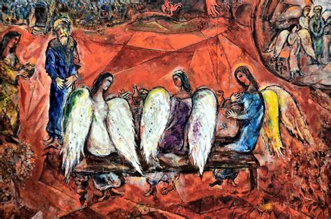 Marc Chagalls Painting Abraham And The Three Angels In Nice France