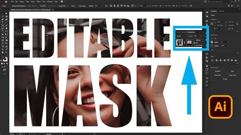 How To Create Editable Text Mask In Adobe Illustrator Tutorial Youtube