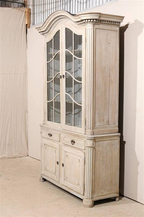 These cabinets fit between the base cabinets and the ceiling. Tall French 19th Century Cabinet with Upper Glass Doors ...