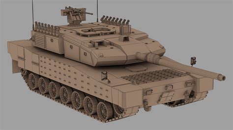 3d Modern Battle Tank Altay Model