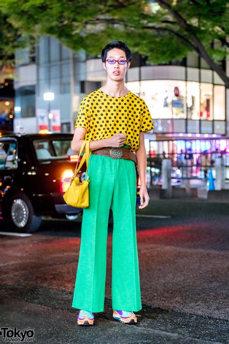Colorful Retro Japanese Street Style In Harajuku W Vintage Fashion