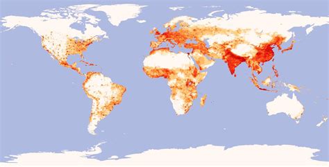 Map Of World Population Density Memolition
