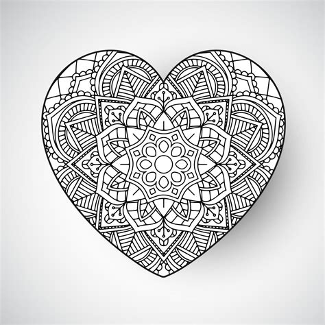 Mandala Heart Design 2172996 Vector Art At Vecteezy