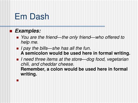 Em Dash Examples And Keyboard Shortcut Punctuation Grammar Lessons And