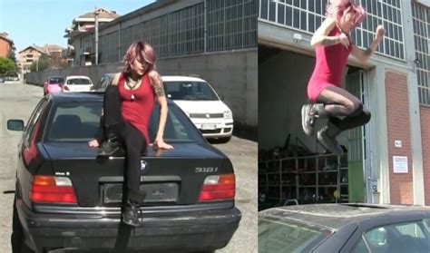 278 Miss Edmea Jumping And Stomping On The Bmw Pedal Vamp