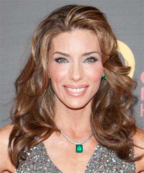 Jennifer Flavin Long Wavy Formal Hairstyle Caramel Brunette Hair Color