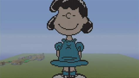 The Peanuts Movie ~ Minecraft Pixel Art Speed Build ~ Lucy Mc Pixel Art