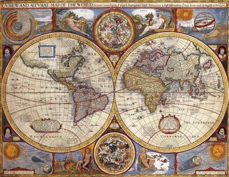 Mapas Antiguos Del Mundo Mapa Del Mundo John Speedc 1646 Fotografía