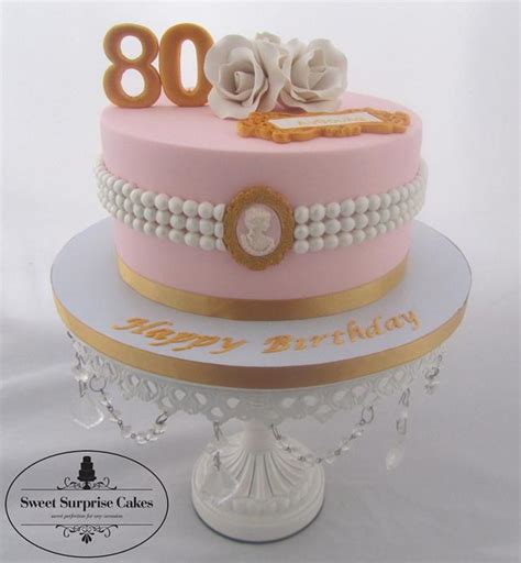 Elegant 80th Birthday Cakes
