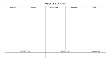 Weekly Planner Monday Startpdf