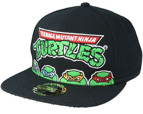 Teenage Mutant Ninja Turtles Black Snapback Bioworld Cap Hatstoreno