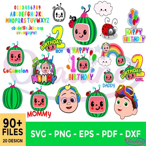 Best Cocomelon Svg Digital File Bundle Cocomelon Birthday Svg