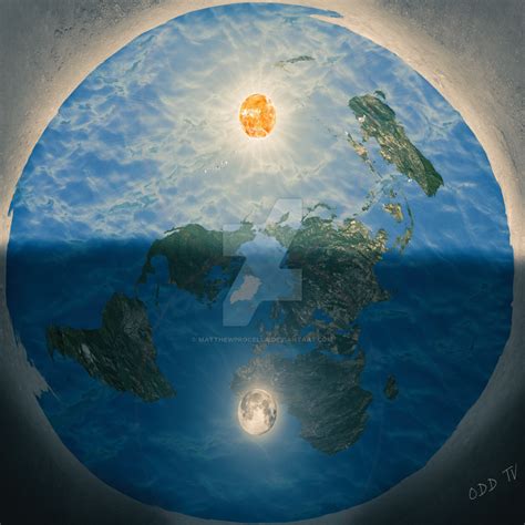 Flat Earth With Large Sun And Moon By Matthewprocella On Deviantart
