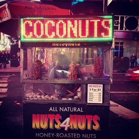 coconuts in times square coconut island art roasted nuts