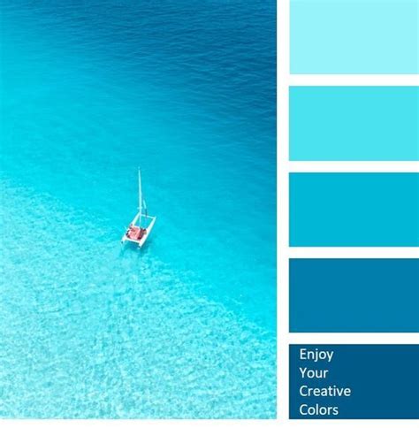 Aqua Shades Blue Color Palettes Blue Sea Cold Colors Color Of Ocean