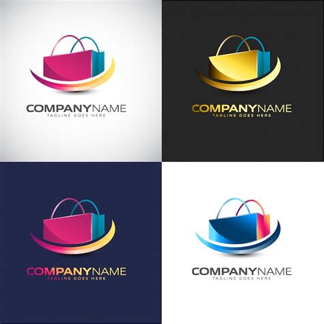 Premium Vector Abstract 3d Shopping Logo Template For Your Company Brand