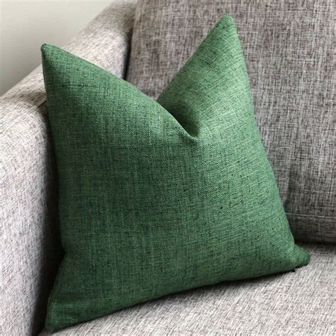 Solid Dark Green Pillow Cover 16x16 22x22 16x24 14x36 Dark Etsy