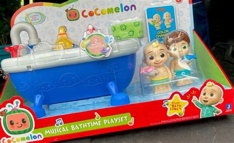 Cocomelon Bathtub Playset Brand New Ebay Playset Toy Chest Bath Time