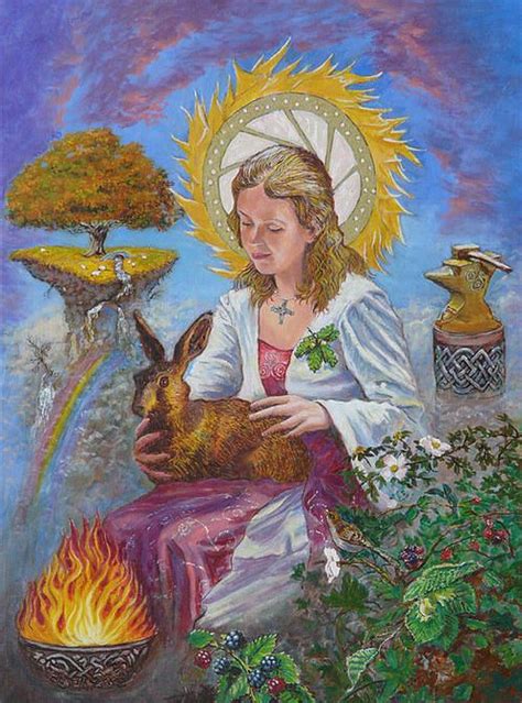 Brigid Goddess Celtic Goddess Of Fire Art Print By Tomas O