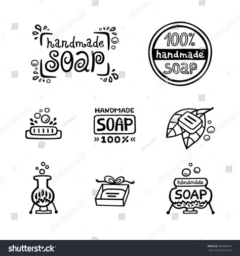 Use logodesign.net's logo maker to edit and download. Hand Drawn Labels Handmade Soap Bars Stock Vector ...