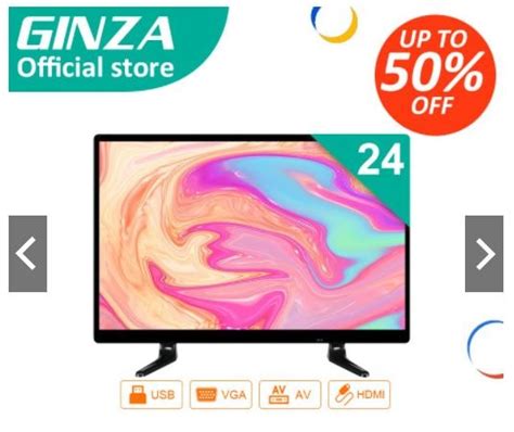 Ginza 24 Inch Led Tv Flat Screen Extra Slim With Tv Bracket Tv And Home