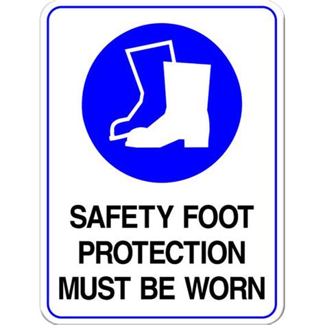 Safety Foot Protection Must Be Worn Sign Here Signs