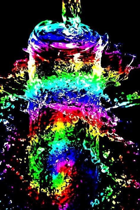 Rainbow Water Color Pop Rainbow Water Smartphone Wallpaper Rainbow