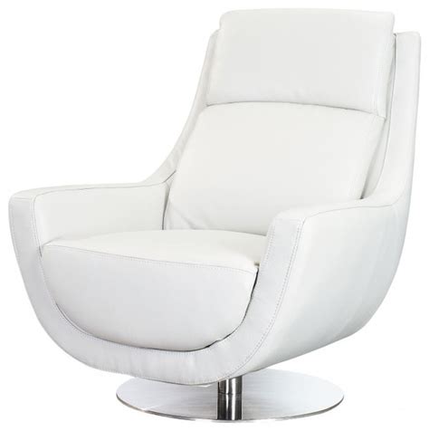 Same day delivery 7 days a week £3.95, or fast store collection. Germany Swivel Chair in White Leather - Contemporary ...